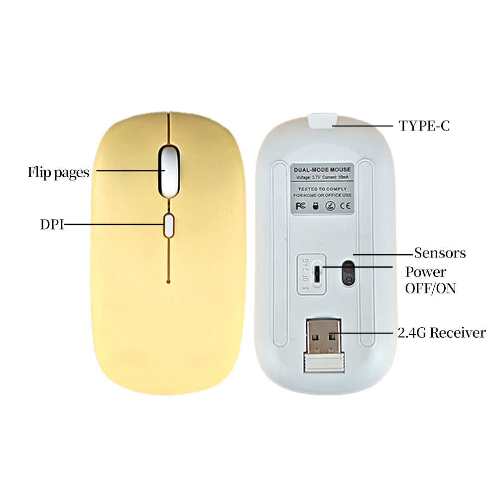 Souris sans fil pour MacBook et ordinateurs Windows